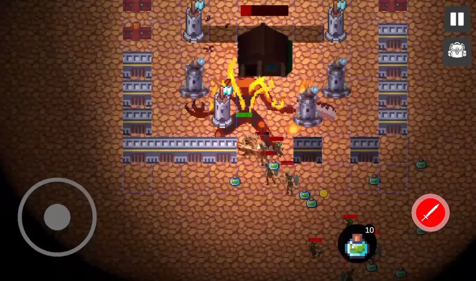 Face the final boss as it assaults your fortress